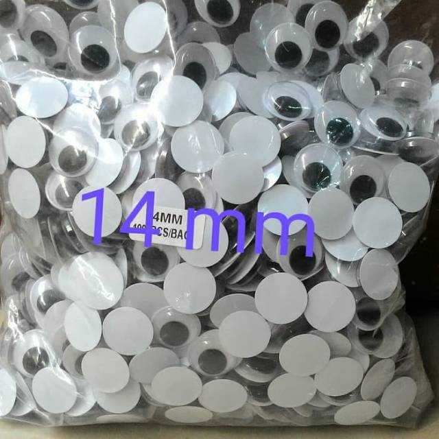 Isi 100 mata boneka size 14mm