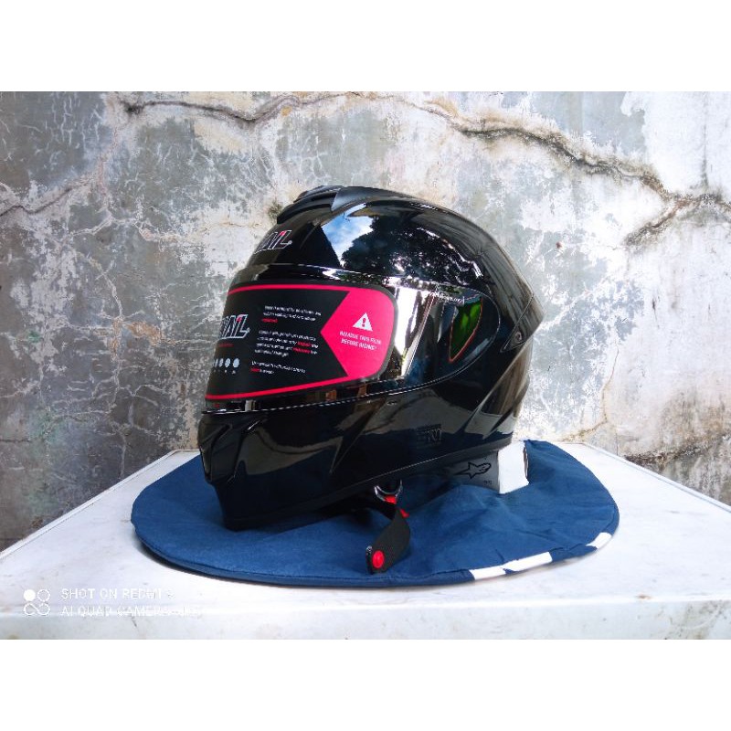 Helm Second Snail FFS2 Black Glossy
