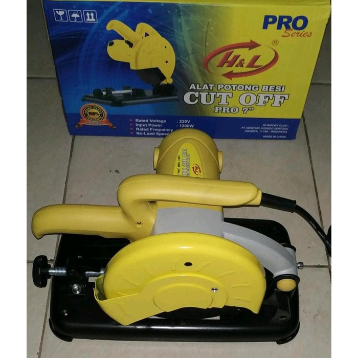 Mesin Gergaji Potong Pemotong Besi Cut Off 7" inch H&L Garansi 2 Tahun