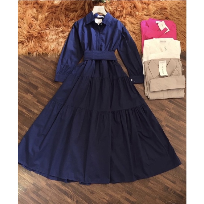 MAXI DRESS NAURA MAXI DRESS ZARABASIC-Nevy