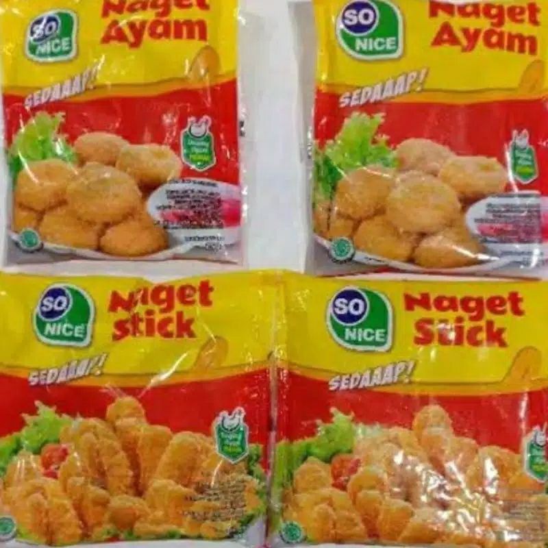 

SO NICE NAGET ATAU STICK AYAM FRESH AYAM ASLI 100%