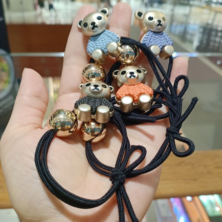MURMURE.ID | IKAT RAMBUT ELEGAN KARET RAMBUT KUNCIRAN / KARET RAMBUT ALA KOREA MOTIF TEDDY BEAR HA162-8