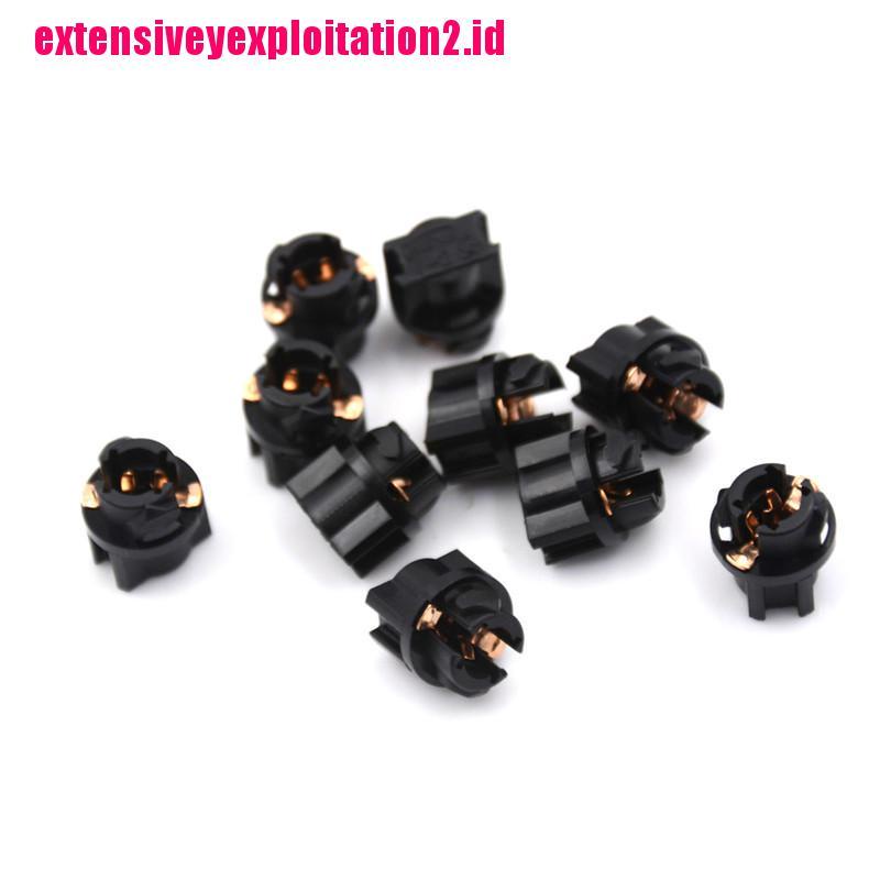 &lt; E2id &amp; &gt; 10Pcs T5 Soket Twist Lock Untuk Lampu Bohlam Dashboard Mobil