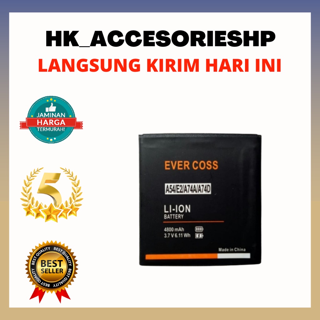 BATERAI EVERCOSS A74D 5000mAh LI-ION BATTERY