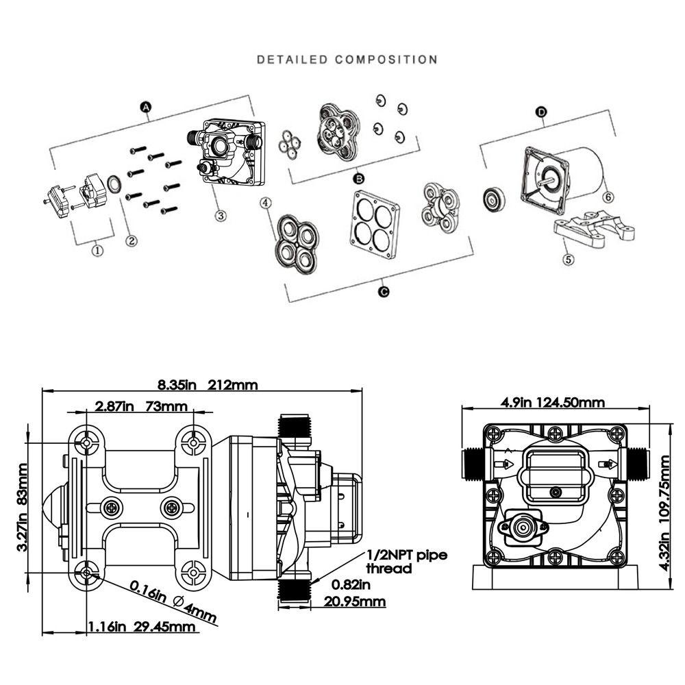 Top Micro Pressure Tank Taman Air Mancur Aquarium Yacht Boat High Flow Listrik Yacht Whale Pompa Air Purifier