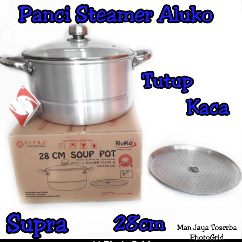 Panci steamer 28cm / panci aluko 28cm