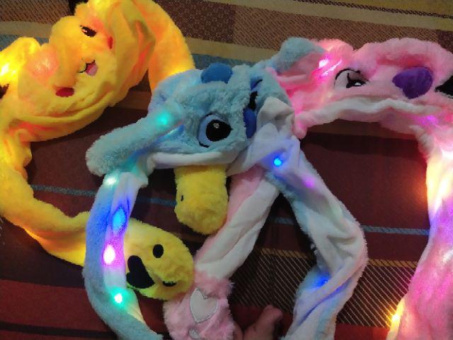 [ready Gosend] Dancing Topi Led Tiktok / Dancing Hat Bunny/ Topi Kuping Lampu / Topi Lampu Led