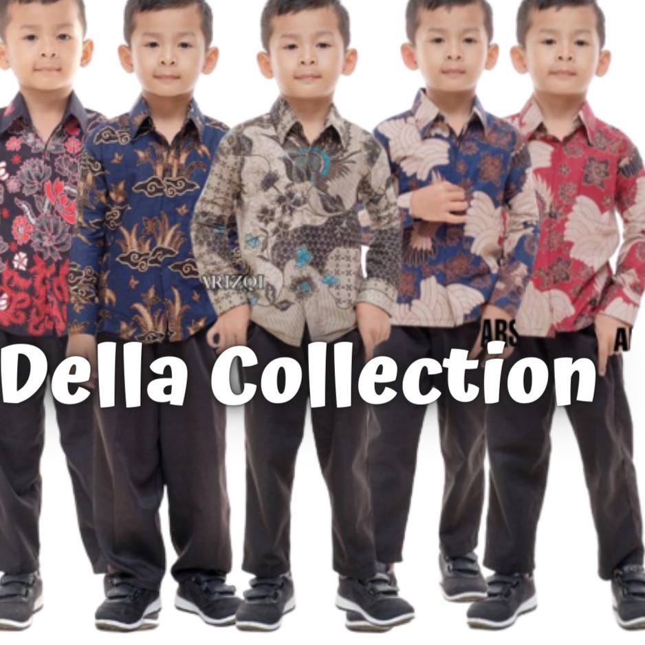 Kemeja Batik Anak Lengan Panjang Usia 1-14 Tahun Kemeja Batik Anak Laki Laki {CF.15Jl22a}