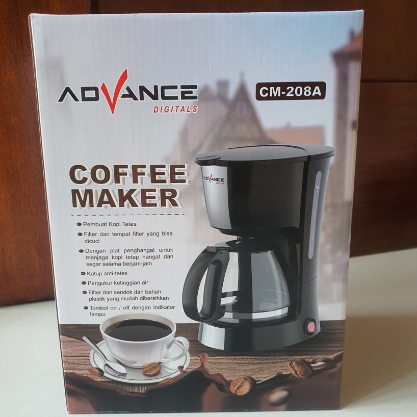 [PROMO] MESIN PEMBUAT KOPI/COFFE MAKER ORIGINAL ADVANCE CM-208A DILENGKAPI PLAT PENGHANGAT BERKUALITAS