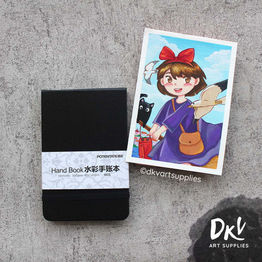

Watercolor Sketchbook POTENTATE Mini 9x14cm 300gsm hardcover jahit