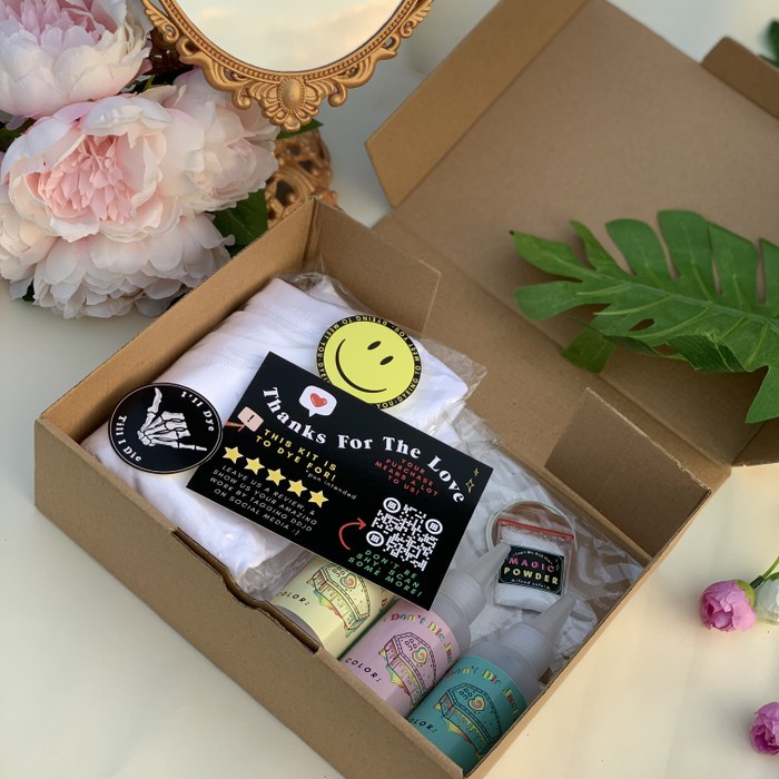 TIE DYE KIT TERMURAH [LENGAN PENDEK] DIY SET TIE DYE KIT COLORING TERLENGKAP KAOS WANITA MURAH