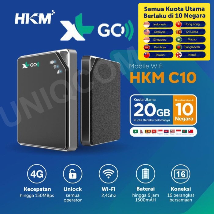 Modem Wifi 4G XL Go HKM M21 M22 Free XL GO IZI 25GB Unlocked Resmi