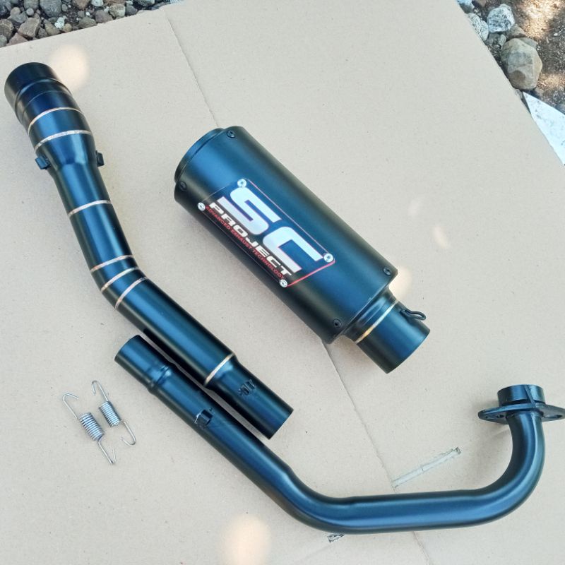 Knalpot racing Sc Project black LC135 Exciter 135 Sniper 135 mx Spark rx 135