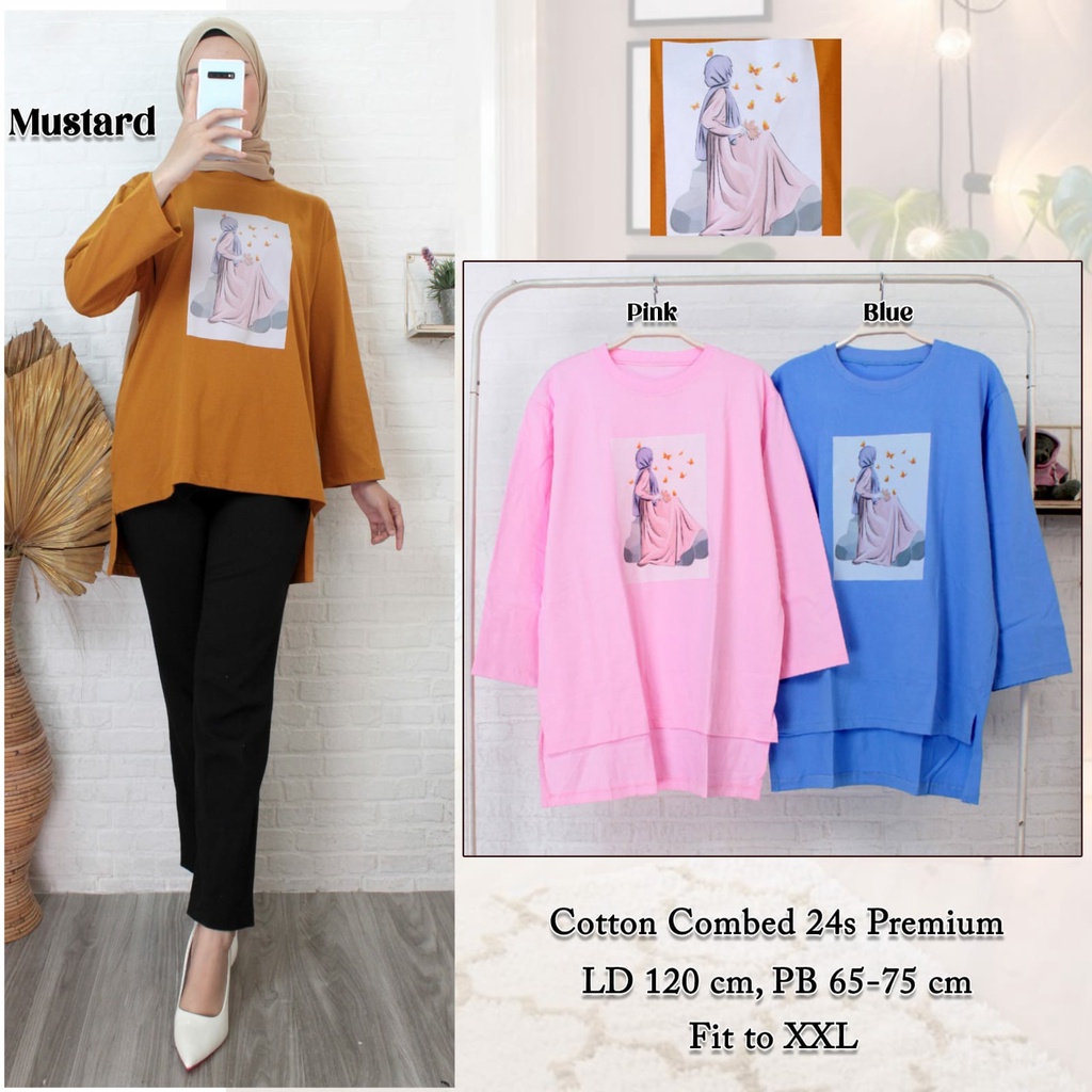 Blouse Cotton Combed Premium Jumbo XXL LD 120cm