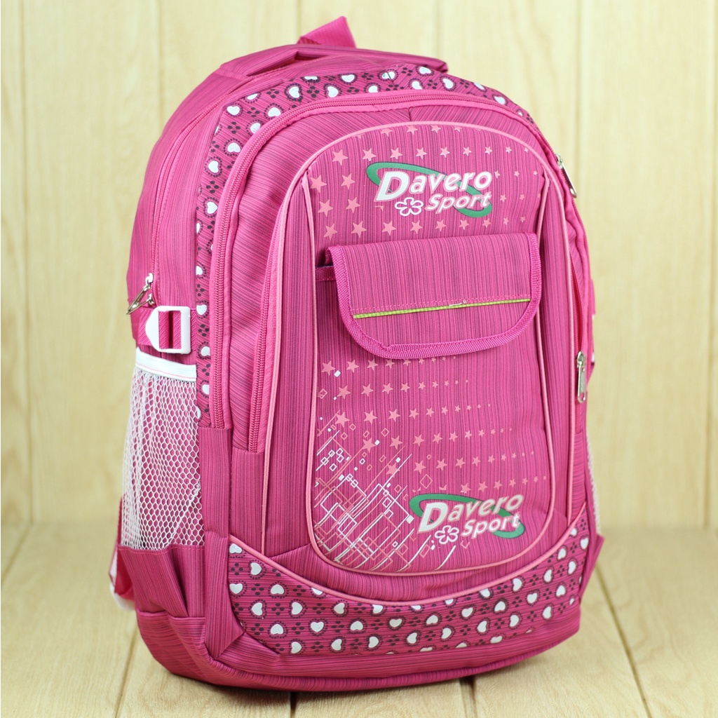 Ransel Anak Perempuan Gendong Sd Smp Davero Sport Tas Pink Anak Anak Free Raincover Bagus