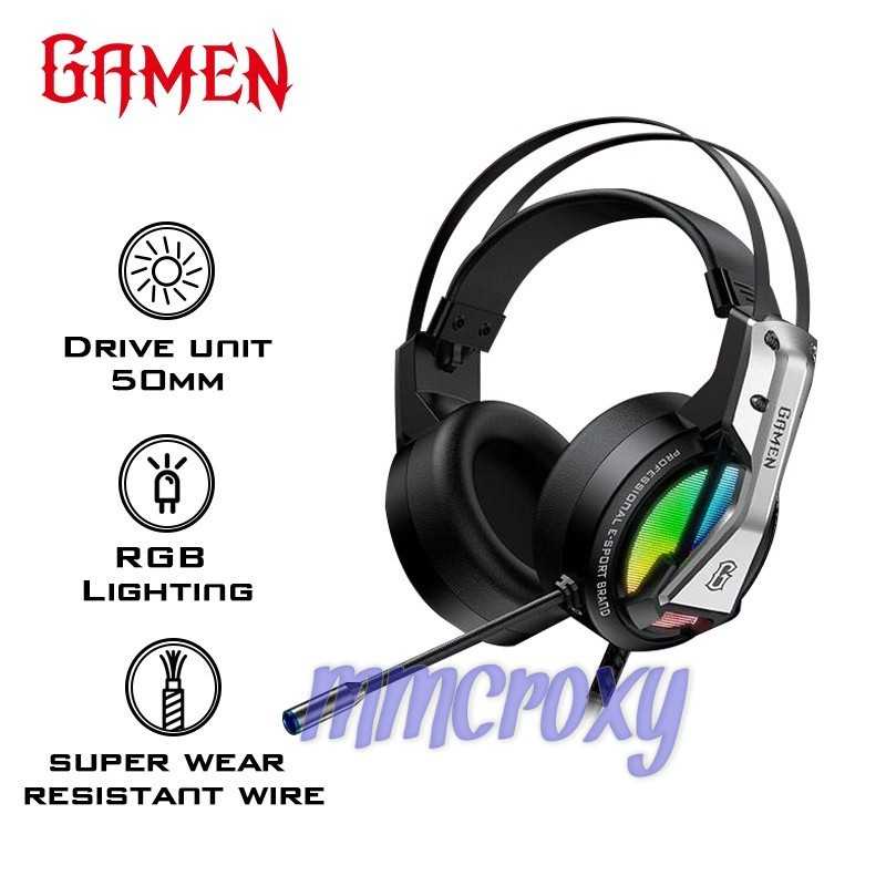 Headset Gaming Gamen GH1500 RGB Lighting Effects Noise Concelling