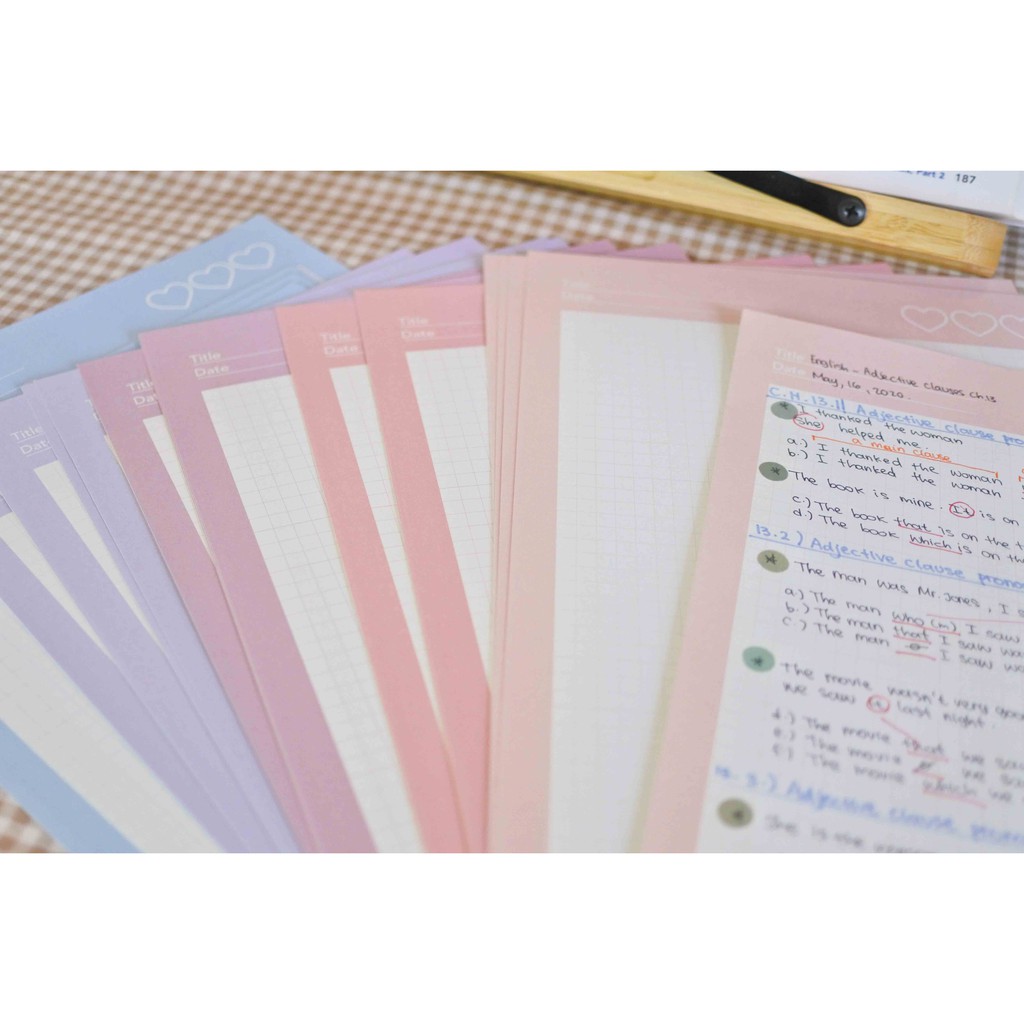 

RB SHINSDAY Loose Leaf Grid 6 Rings A5 Multicolor Pastel Gaya korea