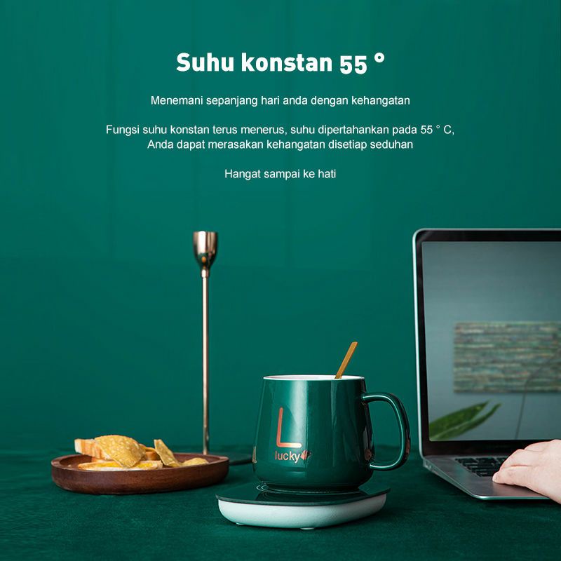 1 Set Cangkir Elegant Coffee Tea Lengkap Dengan Warmer Cup Kit