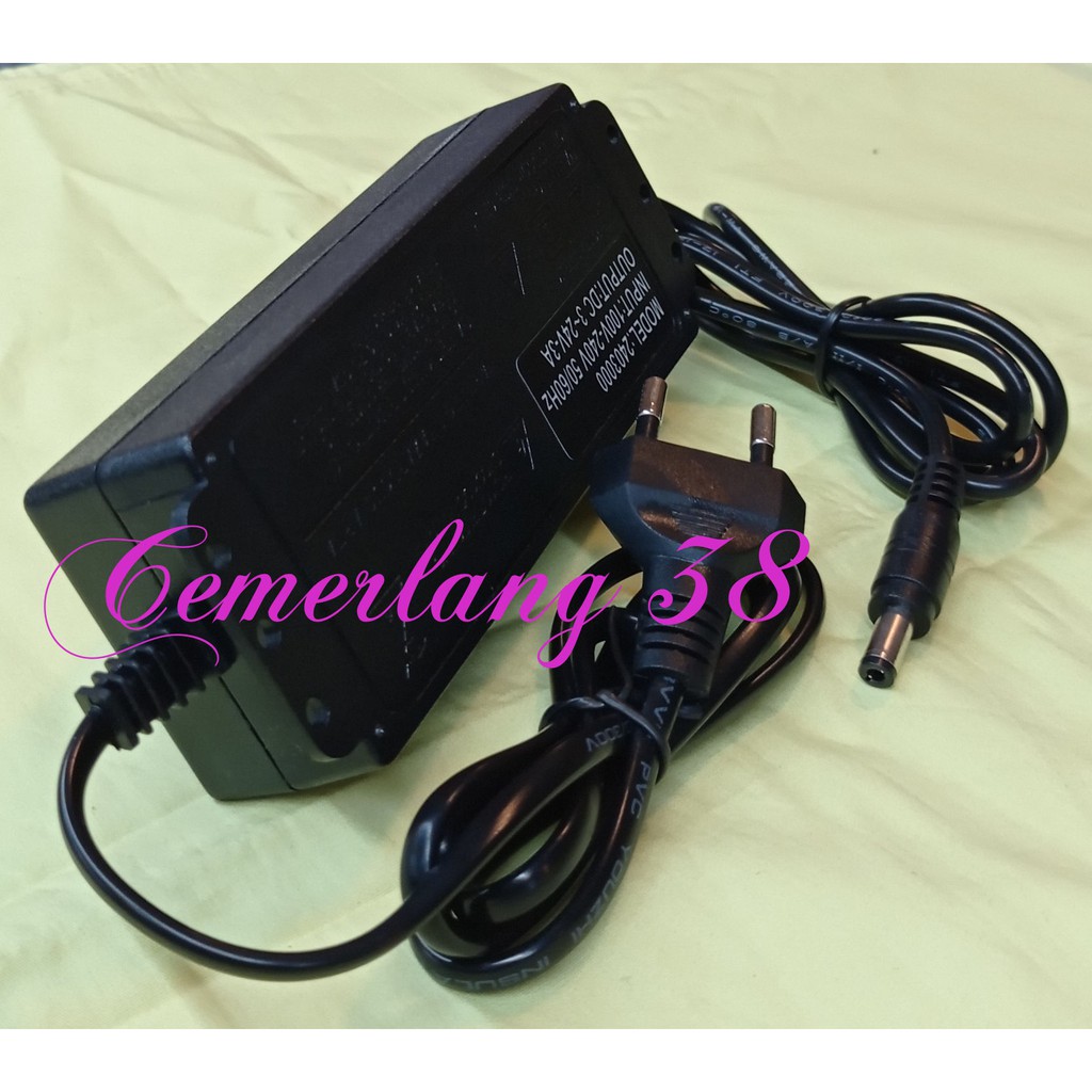 ADAPTOR ADJUSTABLE POWER SUPPLY DC 3V - 24V 3A 72W VOLT LED DISPLAY