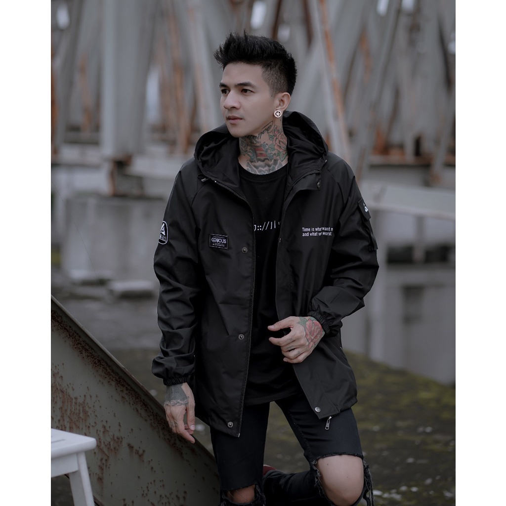 JAKET PRIA-JAKET CAGOULE PRIA MURAH-JAKET SALVIO HEXIA-JAKET ORIGINAL-JAKET DISTRO-JAKET PARASIT-Jaket Cagoule Pria-CASUAL HITAM GNUS