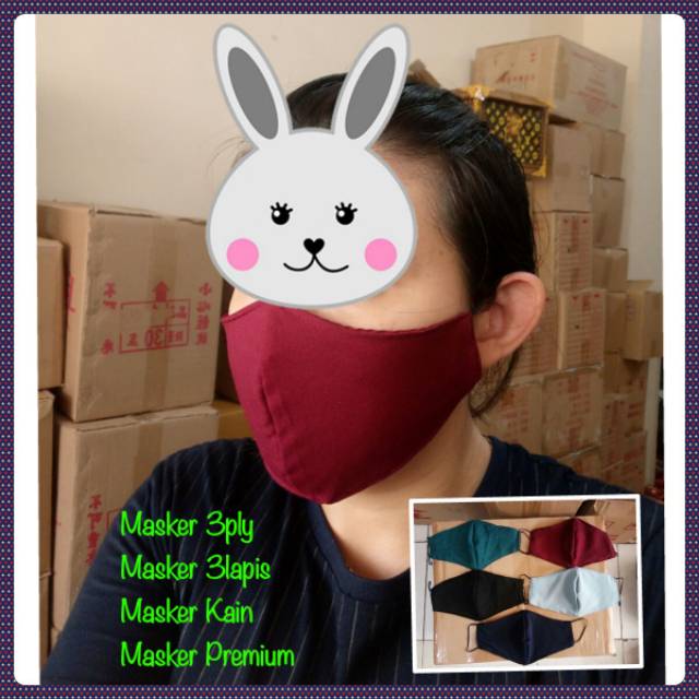 Masker Kain 3 Lapis 3 Ply