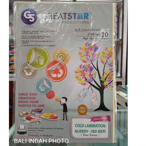 

Pabrik Resmi PLASTIK LAMINASI DINGIN 120gsm-A4