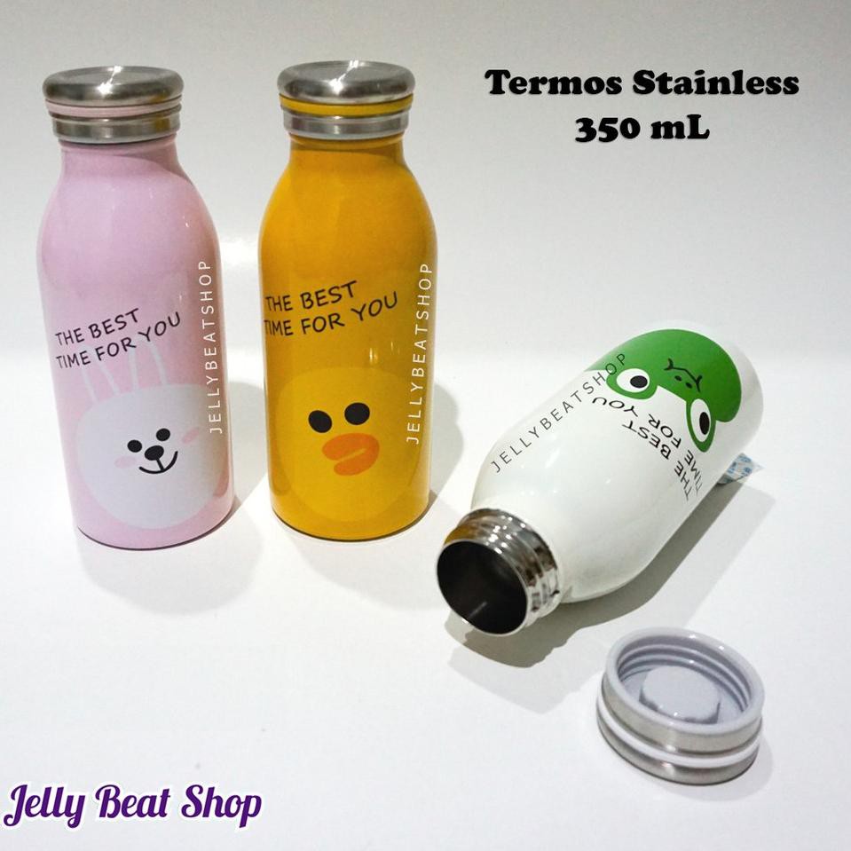 Produk Baru Termos air tahan panas dingin stainless 350 ml kecil mini karakter