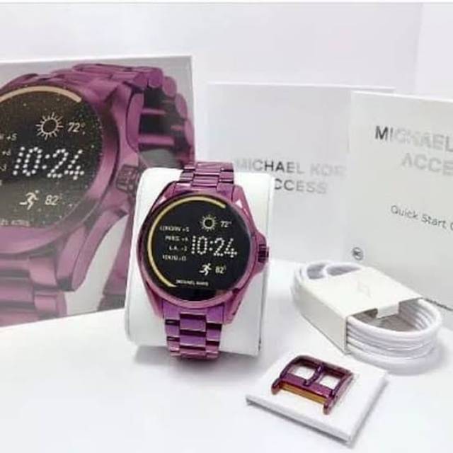 mk smart watch purple