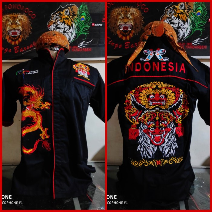 BAJU HEM LENGAN PENDEK PRIA BORDIR JARANAN THEK DEVIL DISKON