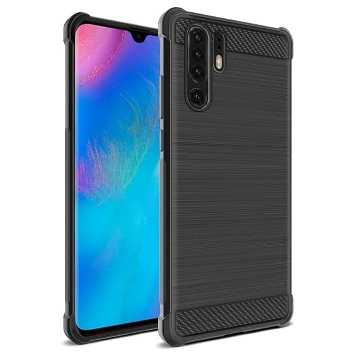 Silicon carbon fiber Huawei P30 soft case cover casing