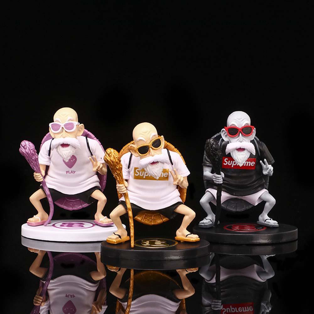 Lanfy Dragon Ball Mainan Hadiah DBZ Roshi Miniatur Ornamen Desktop Son Goku Figure Model Toys