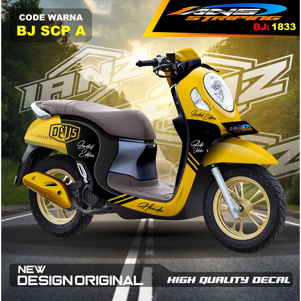 DECAL STIKER SCOOPY DESAIN LIMITED EDITION / STIKER SCOOPY FULL BODY / STIKER MOTOR SCOOPY NEW DESAIN / STIKER MOTOR TERMURAH