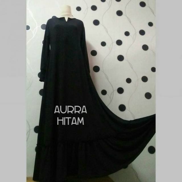 Gamis AURA Jersey Premium Rempel Bawah