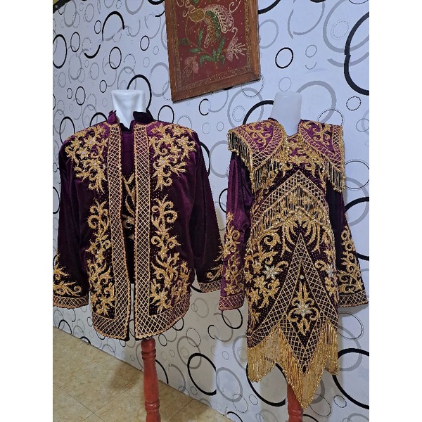 baju pengantin minang modern full payet jepang