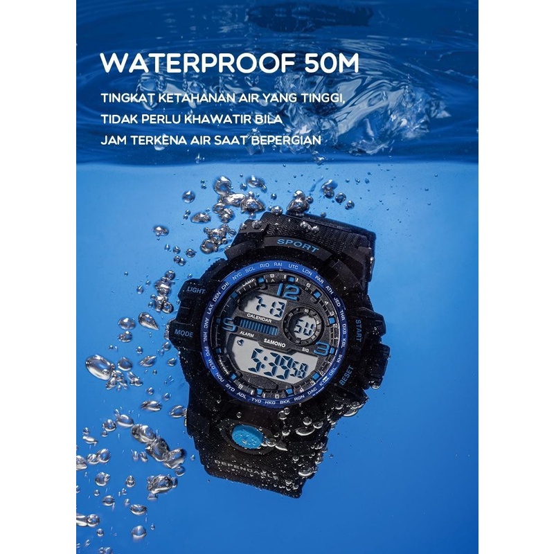 Jam Tangan Samono Digital LED Waterproof SW001