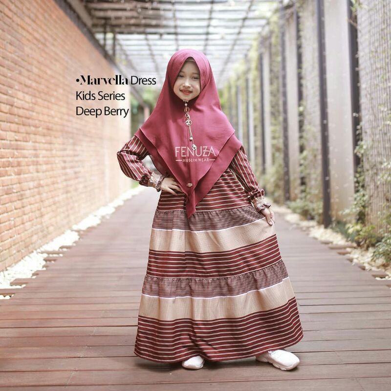 GAMIS ANAK DEEP BERRY BY FENUZA / SARIMBIT FENUZA