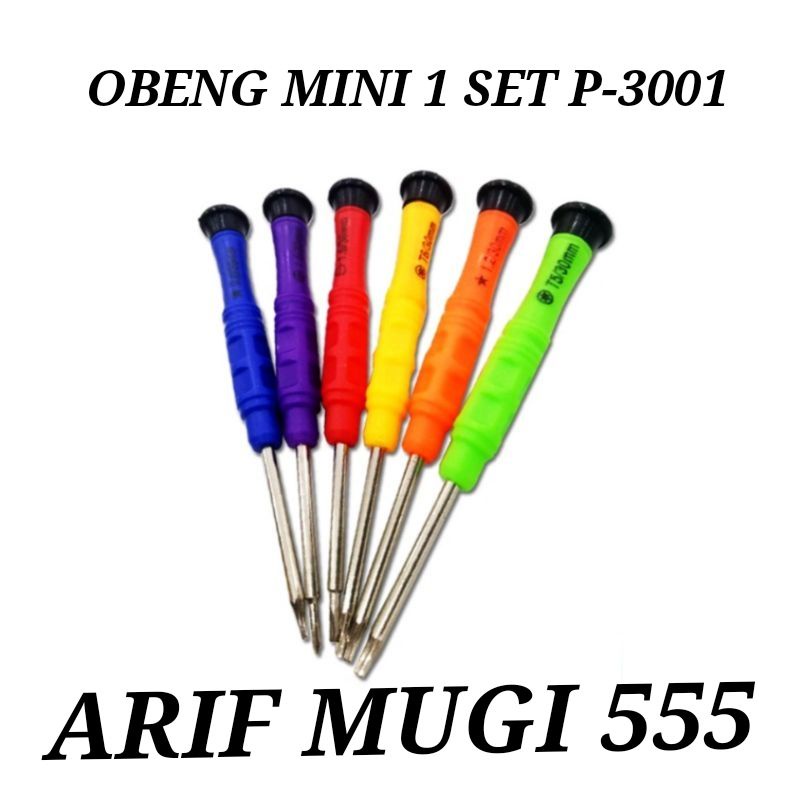 Tools Obeng mini 1 Set Sunshine P-3001 Original