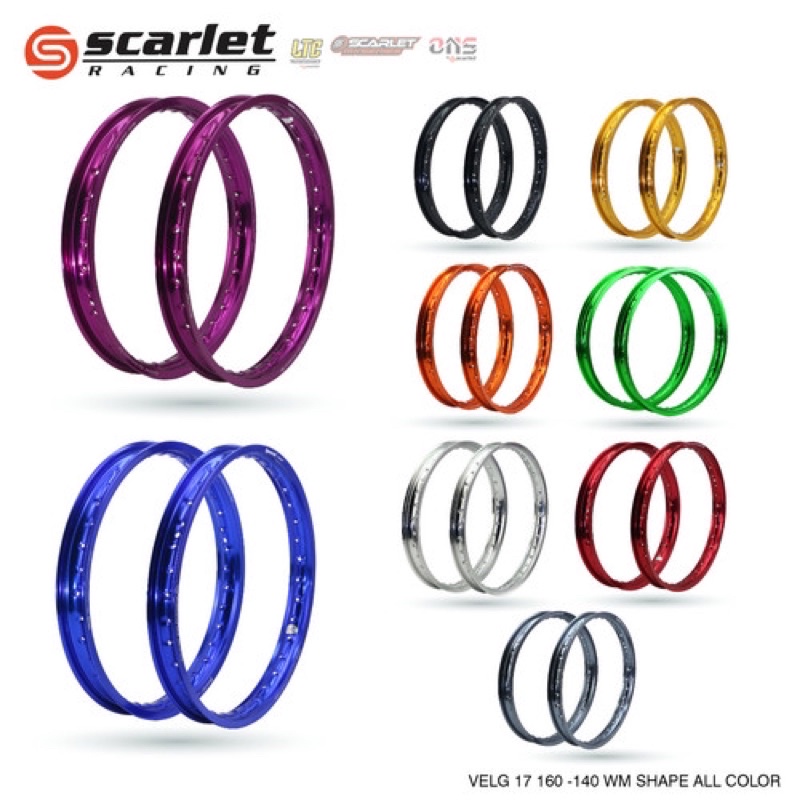 velg scarlet WM 140 ring 17 36hole