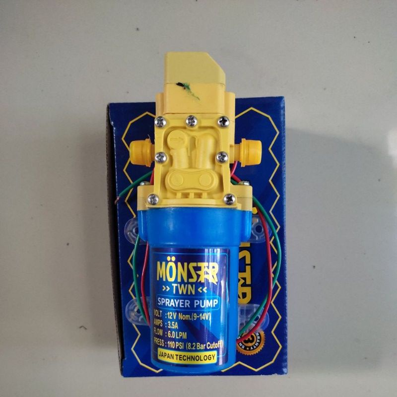 Pendorong Air / Pompa Air DC / Dinamo DC 12V 110 Psi 6 Lpm MONSTER Sprayer Otomatis DC Otomatis