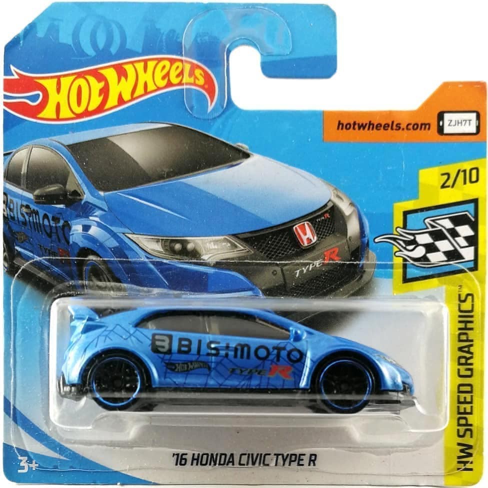 Hot Wheels 2016 Honda Civic Type R Bisimoto Blue Short Card