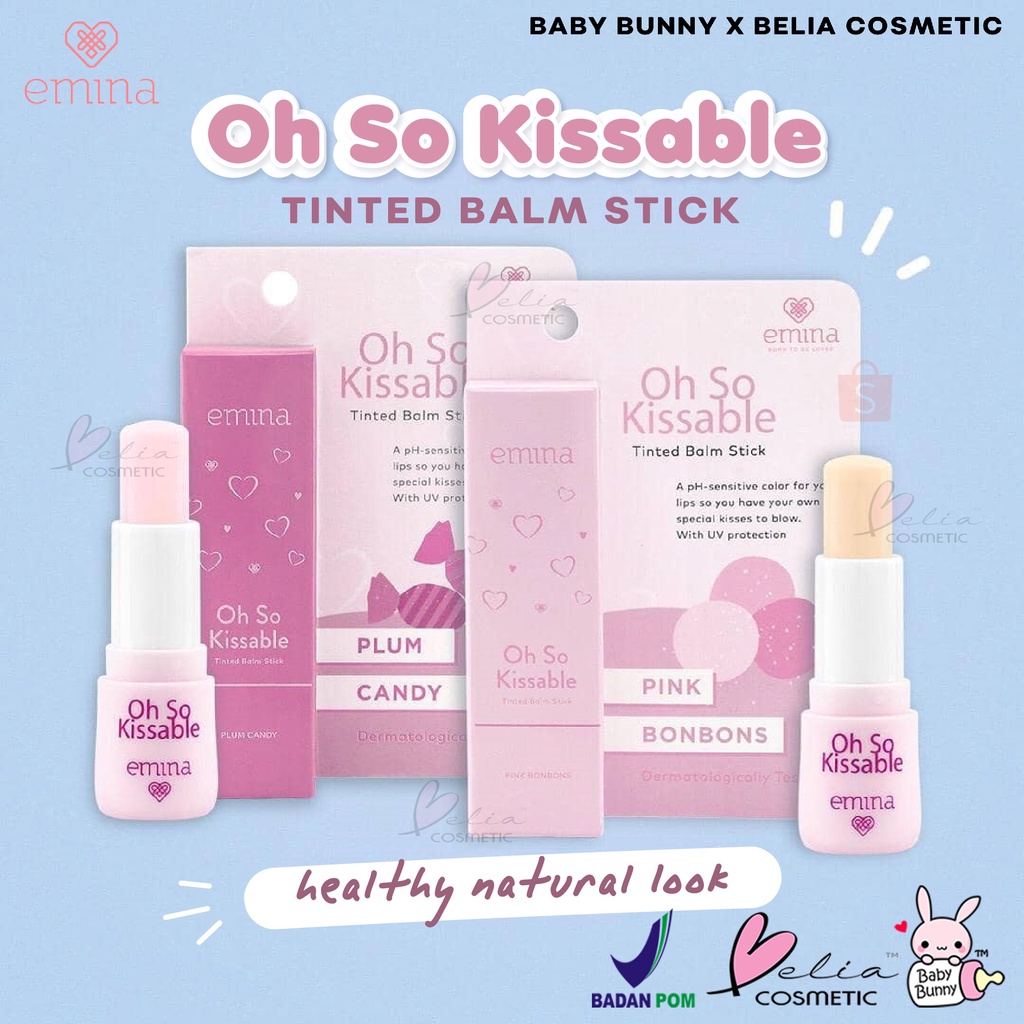 ❤ BELIA ❤ Emina Oh So Kissable Tinted Balm Stick | Lip Balm BPOM