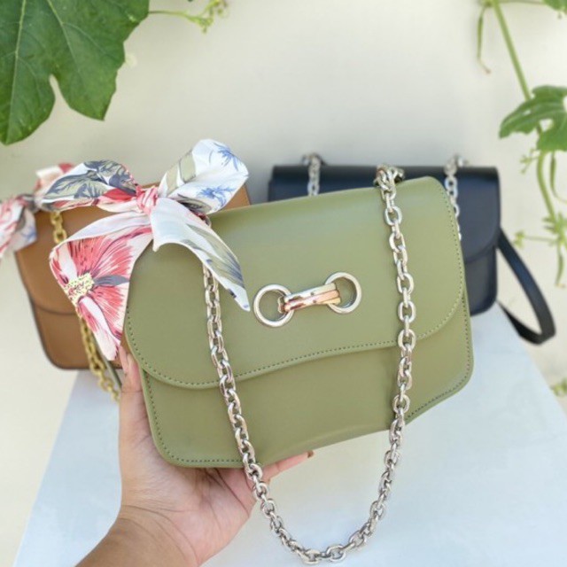 Scarf Double Strap Shoulder Bag