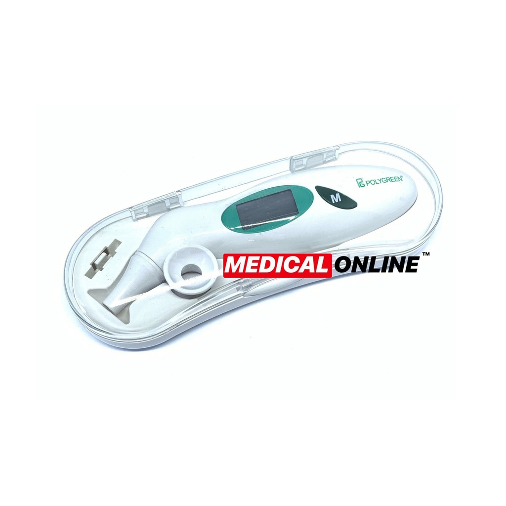 THERMOMETER DIGITAL INFRARED 2 IN 1 EAR FOREHEAD POLYGREEN TERMOMETER TELINGA DAHI MEDICALONLINE