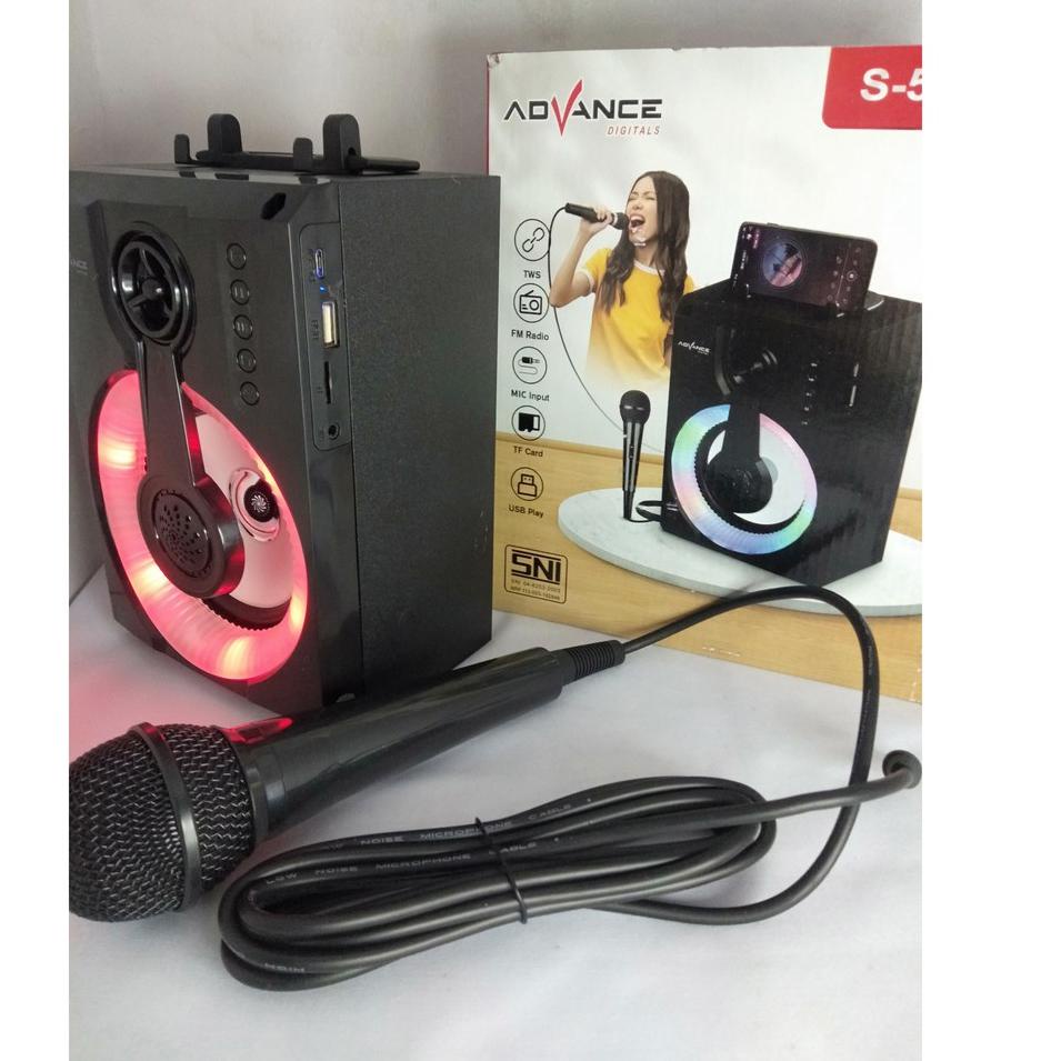 Diskon Gembira Speaker Advance S50 Bluetooth plus Mic karaoke portable