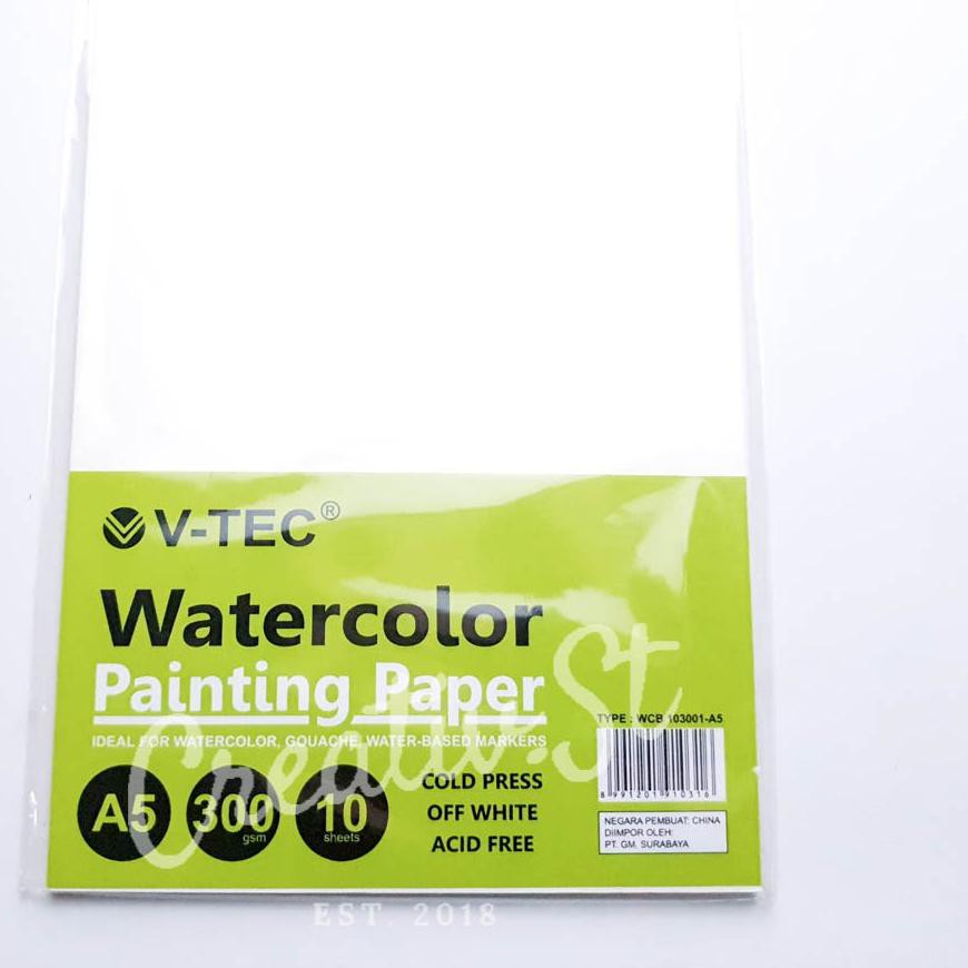 

Instan V-tec A5 Water Color Paper Sheets 300 GSM Cold Press Watercolor