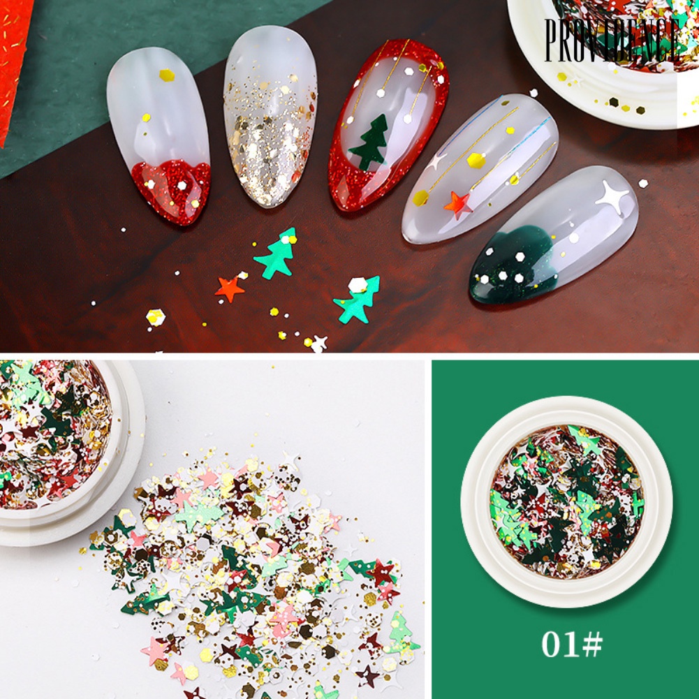 Providence Christmas Snowflake Nail Art Sequins DIY Glitter Flakes Decal Manicure Decor