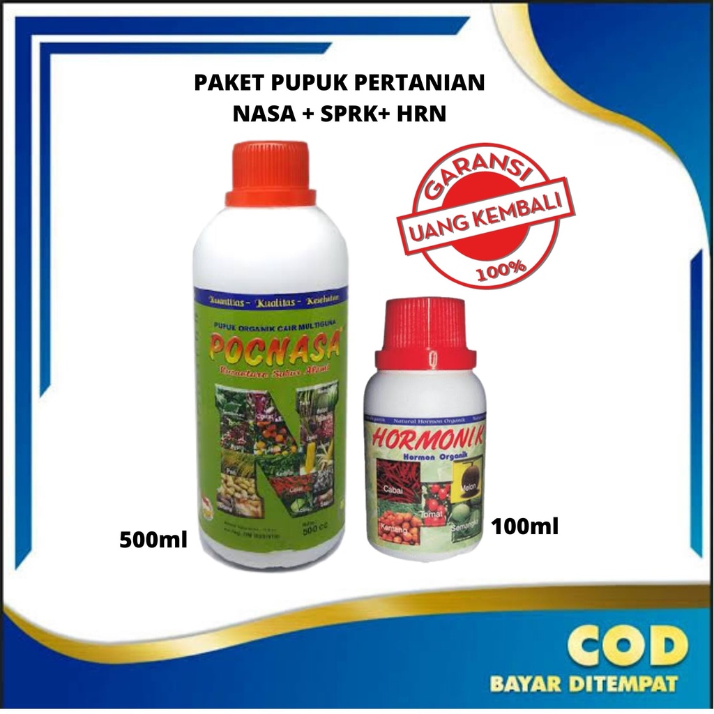 Paket Poc Nasa 500cc Dan Hormonik 100cc - Pupuk perangsang buah - perangsang akar