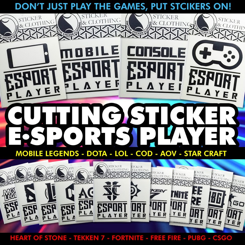 Stiker ESPORTS Player Logo Game Online Console Cutting Sticker Gamer