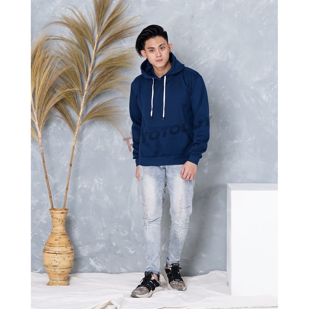 MUKZHOP - SWEATER HOODIE BASIC POLOS / TOTOLUY / SWEATER POLOS / NAVY