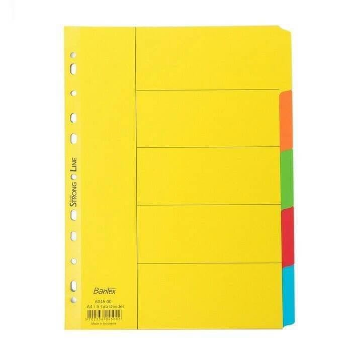 

Divider Bantex 6045 Devider Pembatas 5 Warna A4